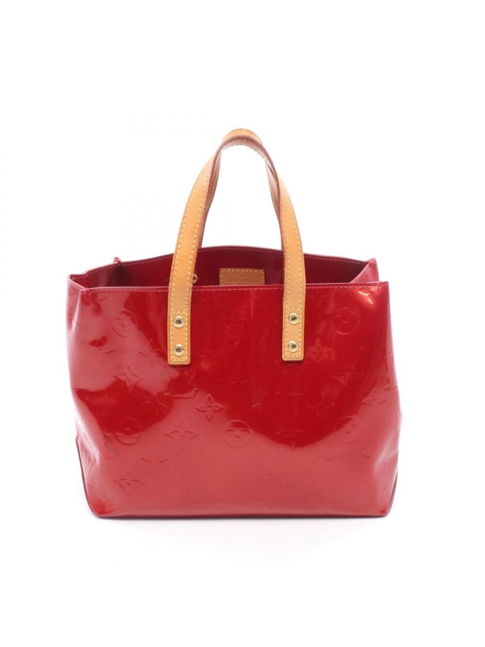 Louis Vuitton Handbag Reade PM Monogram Vernis Pomme D'amour Leather